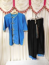 Vintage Oriental Asian Pajamas Outfit Pants Shirt Belt 36" Waist