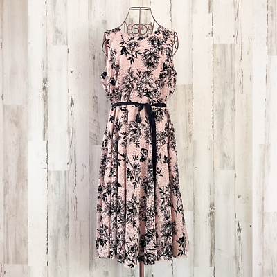 Pink & Black Lace Overlay Dress Blouson 12 Cottagecore Wedding Guest Prom |  eBay