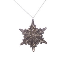 Sterling Silver Snowflake Pendant Necklace