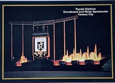 Kansas City 1980s MO Royals Stadium Truman Sports Complex Night Kauffman