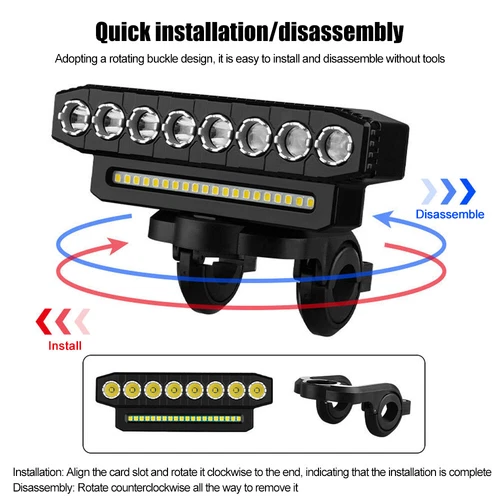 USB Rechargeable Bicycle Front Headlight Super Bright LED Bike Light Waterproof - Picture 11 of 16