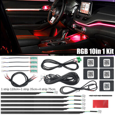 Multicolor RGB Auto Innenraum Ambient Lights Symphony LED Musik Sync Glasfaser