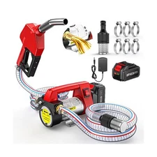 Fuel Transfer Pump Battery Powered, 21V DC Cordless Diesel Transfer Pump Kit ...
