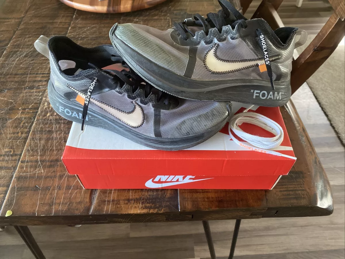 Used Size 9.5 - Nike Zoom Fly SP x OFF-WHITE Black 2018