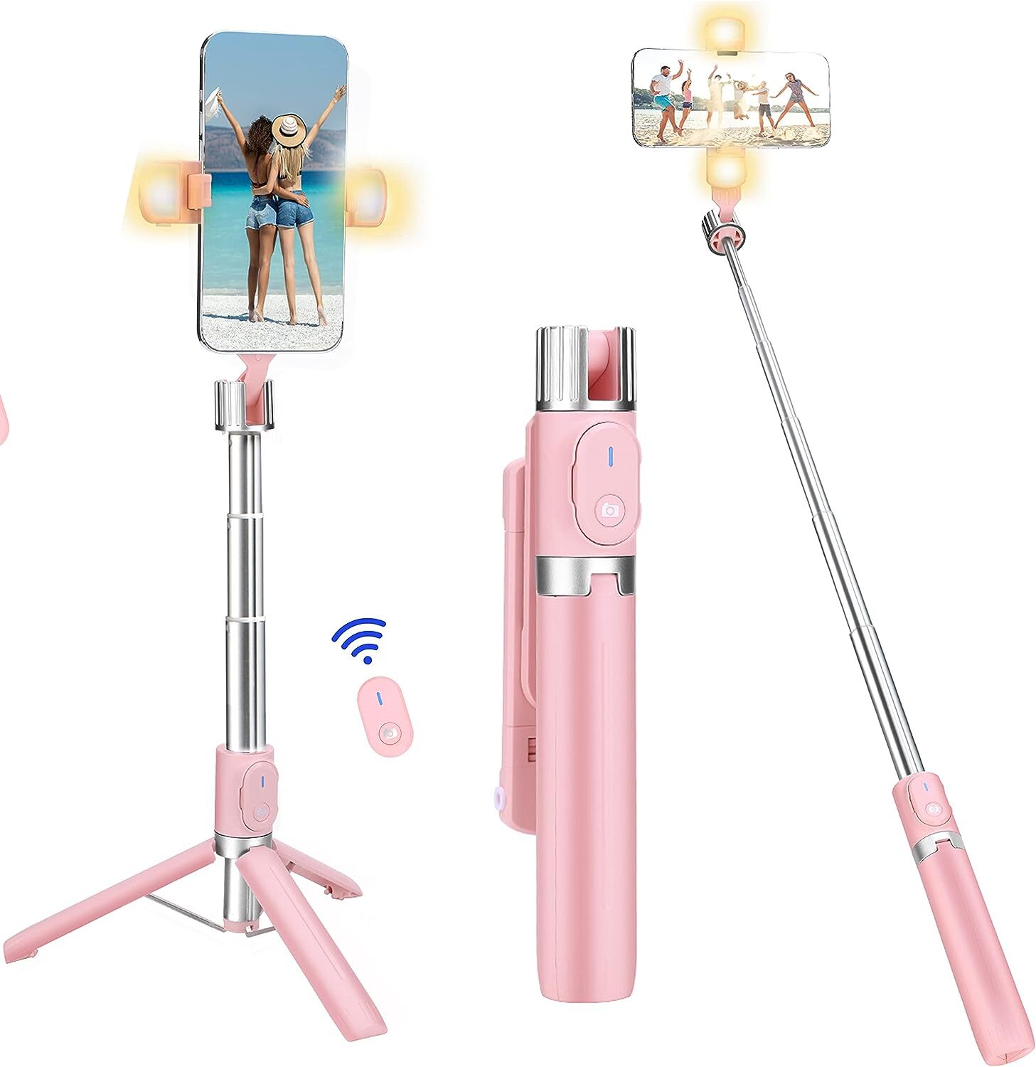 41-Inch Extendable Aluminum Alloy Selfie Stick with Tripod Stand for iPhone