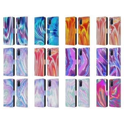 OFFICIAL SUZAN LIND TIE DYE LEATHER BOOK WALLET CASE COVER FOR OPPO PHONES