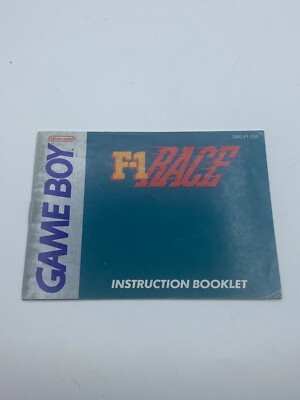 F-1 Race F1 Racing F 1 One Original Nintendo Gameboy Original Replacement Manual