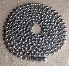 27" 2.4mm Nickel Plated Steel Ball Bead Stylish Military Dog Tag Chain MadeInUSA
