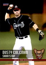 2017 El Paso Chihuahuas Choice #6 Dusty Coleman Sioux Falls South Dakota SD Card