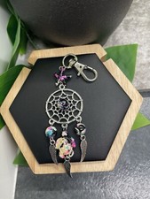 4.5  Silver-tone Bead Dream Catcher Purse Clip Keychain New Free Ship B3913