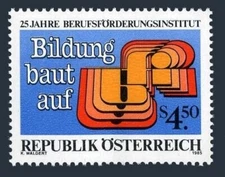 Austria 1304 two stamps, MNH. Michel 1804. Vocational Training Institute, 1985.