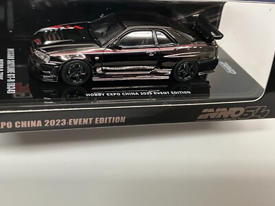 Inno64 1:64 Nissan GT-R R34 Nismo R-Tune Black Chrome Hobby Expo