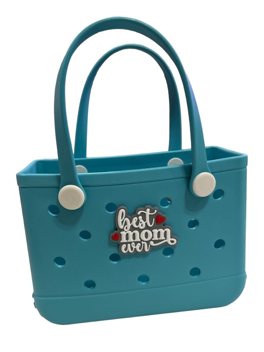 ママ Mom Beach Bag Accessories PVC Rubber Totes Inserts Charms Mom Life