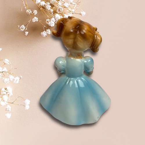 Rare Vintage Marika’s Original By Lefton Girl With Book In Blue Dress See Desc - Picture 3 of 5