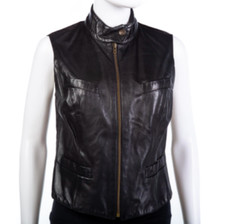 Vintage Ralph Lauren Leather Vest Polo Sport Black Luxury Size 8 Rare Mint Sz 8