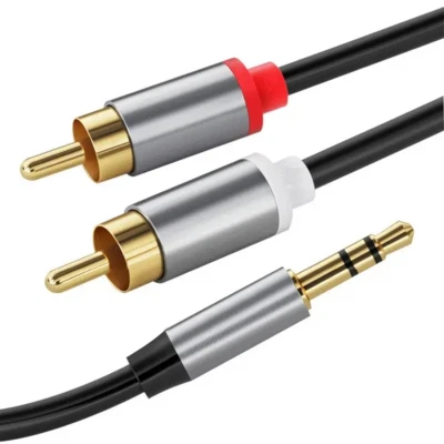 REVINTA Aux Kabel 3,5mm zu Cinch Klinke Audio 2x Cinch RCA Stecker auf Klinke