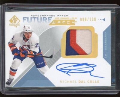 2018-19 SP Authentic Future Watch Limited Patch Auto #164 Michael Dal Colle /100