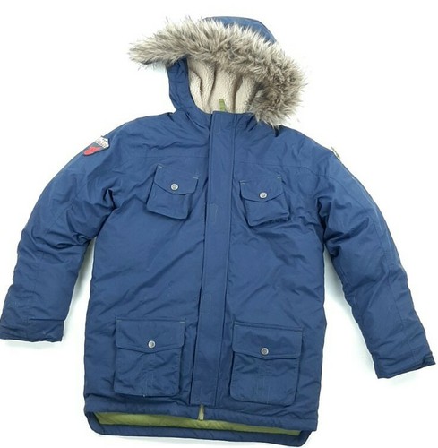 Navy Blue Parka Winter Coat Youth Size 