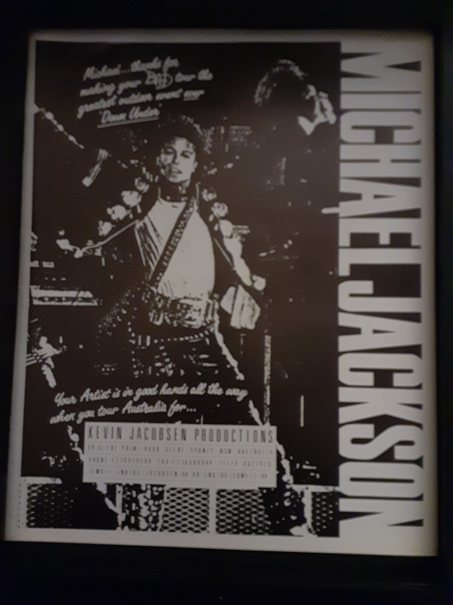 Michael Jackson Australia Bad Tour Rare Original Promo Poster Ad
