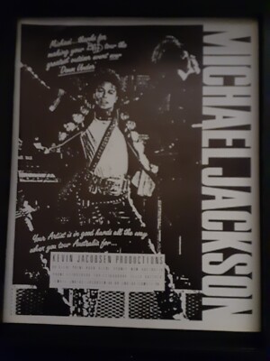 Michael Jackson Australia Bad Tour Rare Original Promo Poster Ad