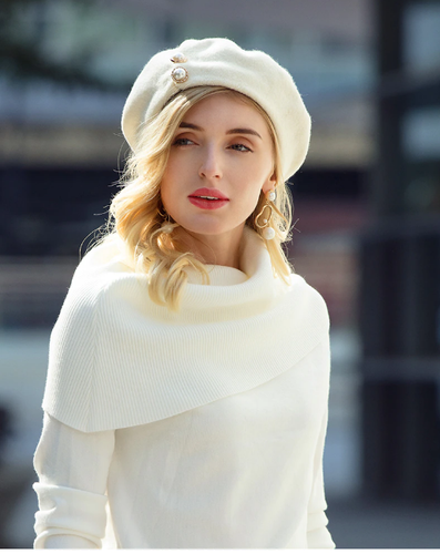 Fancy French Artist Ladies Beret Hat 