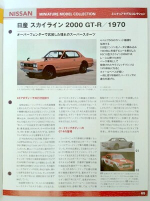 W804 新品 hachette NISSAN SKYLINE 2000GT-R 1:43 Nissan Skyline 2000GT-R 1971 Diecast Toy Car Rare