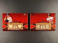 Carlton Fisk Victor Martinez 2010 Topps Sterling Pairs Relics /10 SPR-6