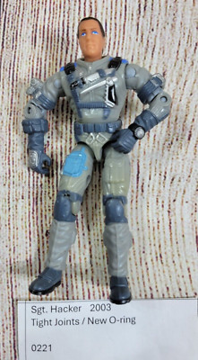 GI Joe vs Cobra 2003 Sgt. Hacker V1 (Incomplete) 3.75'' - New O-Ring/Tight Joints