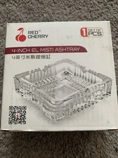 Ashtray Large Glass Ashtray Cigarette Cigar Clear Crystal Ash Trays Outdoor Glas