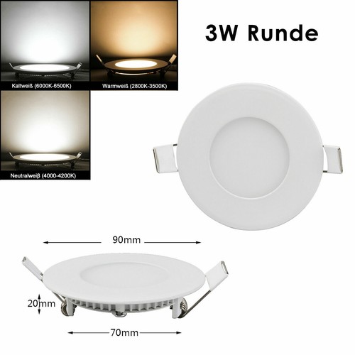 LED Einbaustrahler Einbauleuchten Flach Panel Einbau Bad Decken Spots Set 230V - Bild 13 von 20