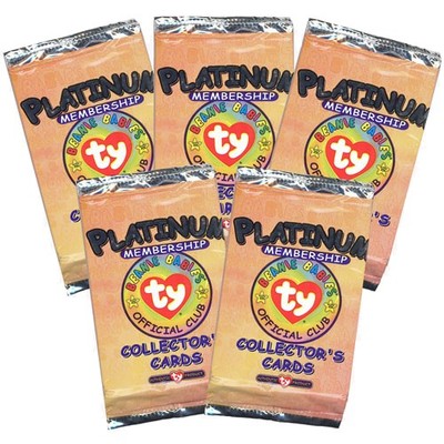 TY Beanie Babies Collectors Cards (BBOC) - Platinum Membership V1 (5 PACKS LOT)