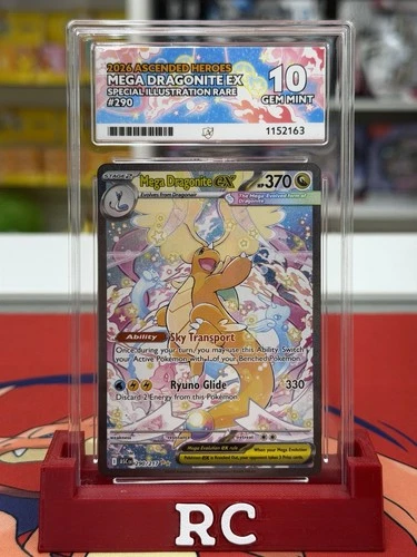 Pokemon TCG Ascended Hero’s Mega Dragonite EX SIR 290/217 ACE Grade 10 Mint