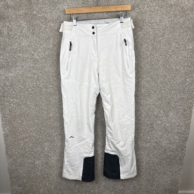 Kjus Ski Pants Girls 16 / 176 White Carpa Insulated Snowboarding Adjustable
