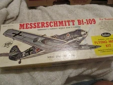 Vintage Guillow’s Messerschmitt Bf-109 WWII Fighter Balsa Model Kit DECAL PARTS