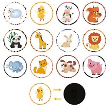 24 Sheets Potty Training Stickers, 12 Patterns 2.76in in diameter, Colorful