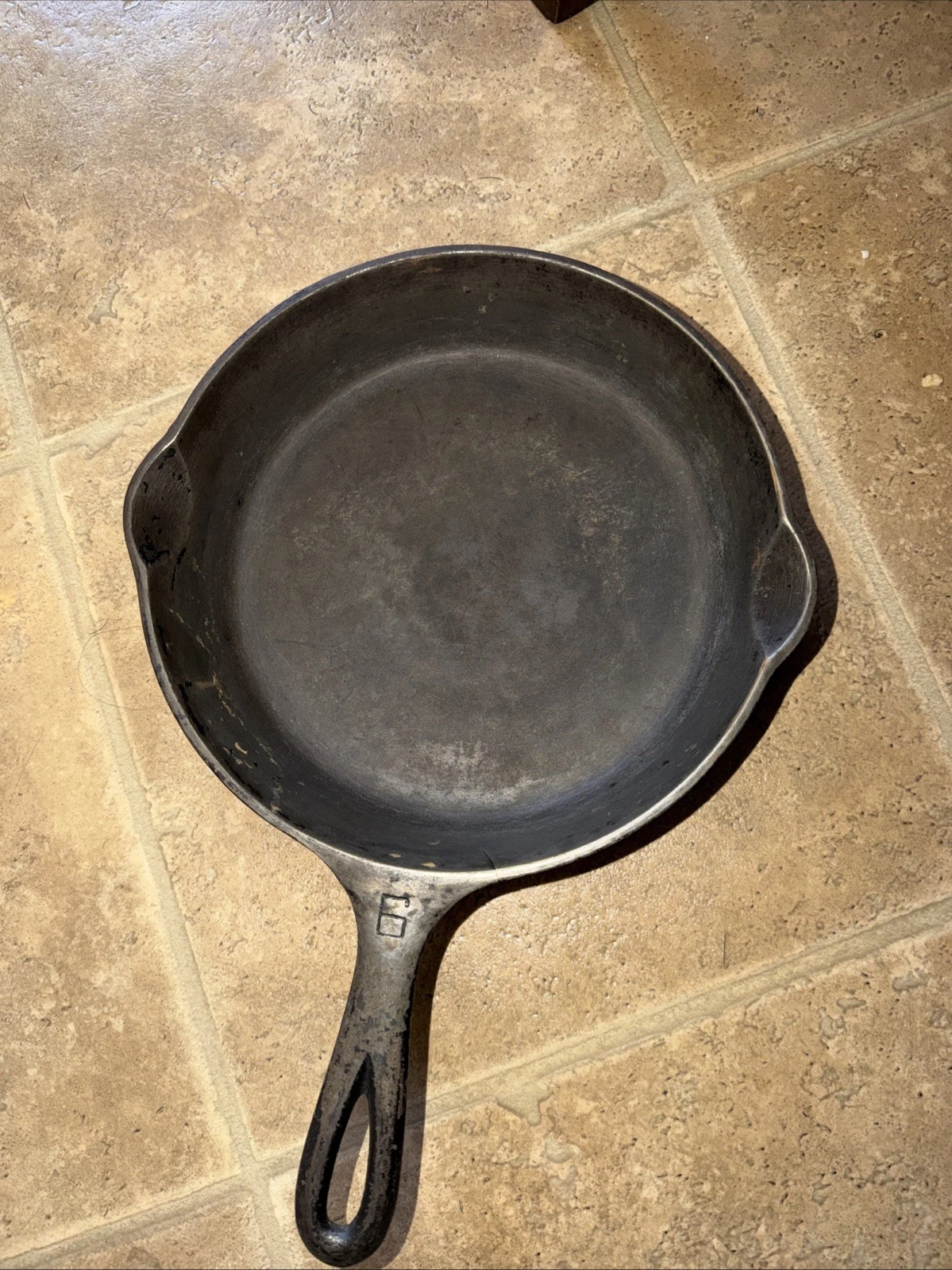 Vintage Griswold #6 Cast Iron Skillet 699B Large Block Logo