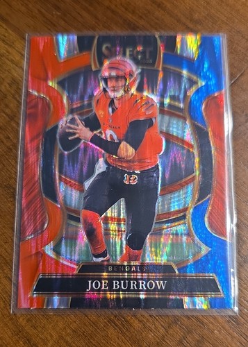 2025 Panini Select - Concourse Joe Burrow #57 Red & Blue Shock Prizm