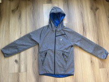 Spyder Youth XL 18/20 Spider Web Zip Up Hooded Fleece Jacket Gray Black