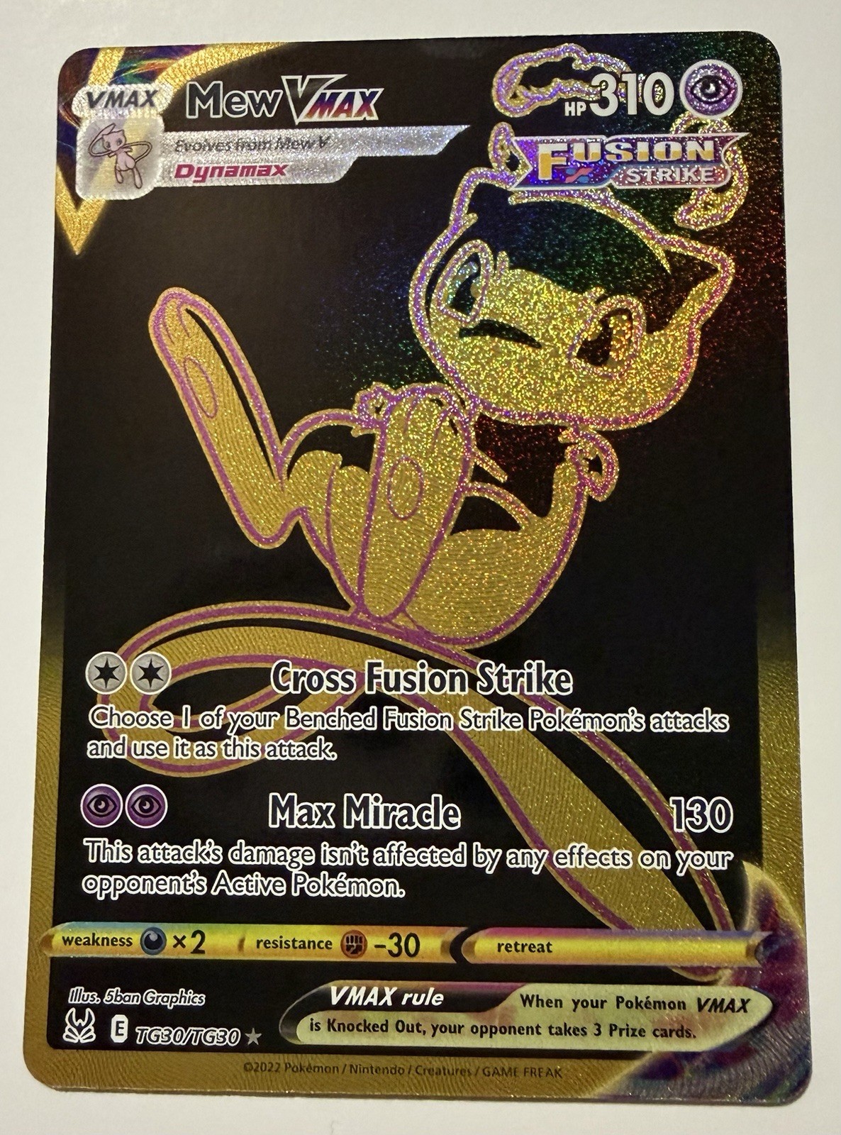 Mew VMAX Pokemon (2022) Lost Origin TG30/TG30 Near Mint