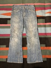 1960s Lee Denim Flare Jeans Repaired Faded 30x30 Woman s
