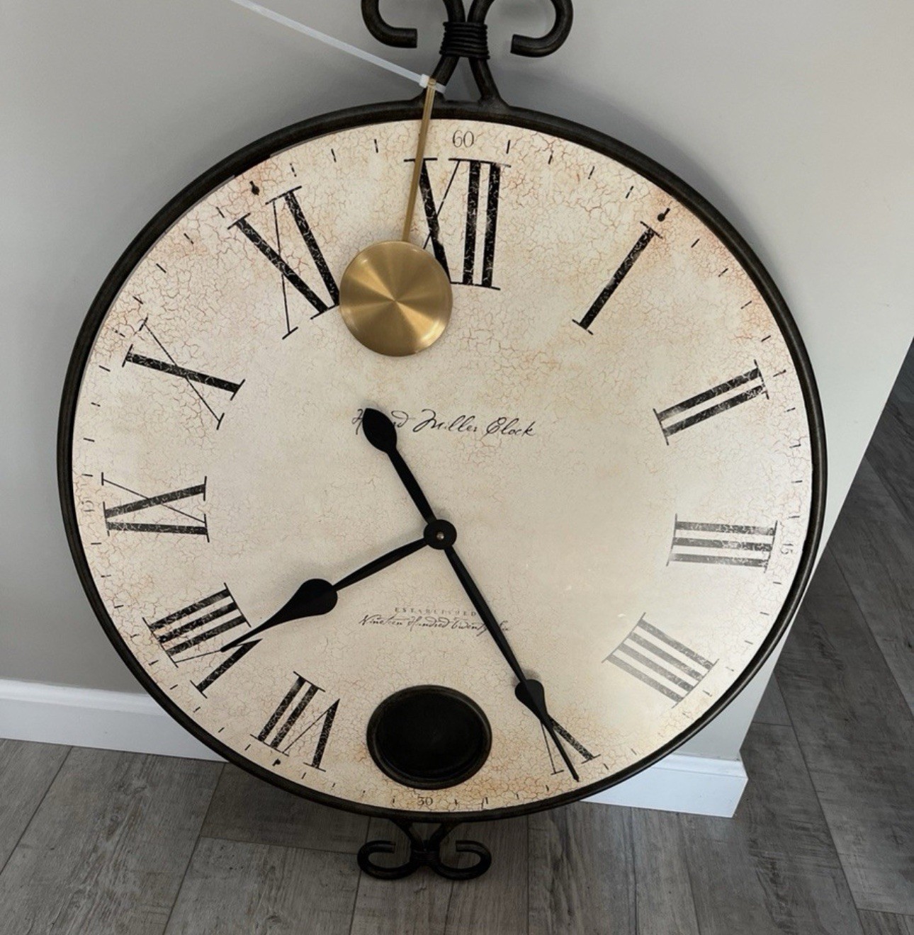 Howard Miller Wall Clocks Large Classic Modern Magdalen Metal Round Analog Black