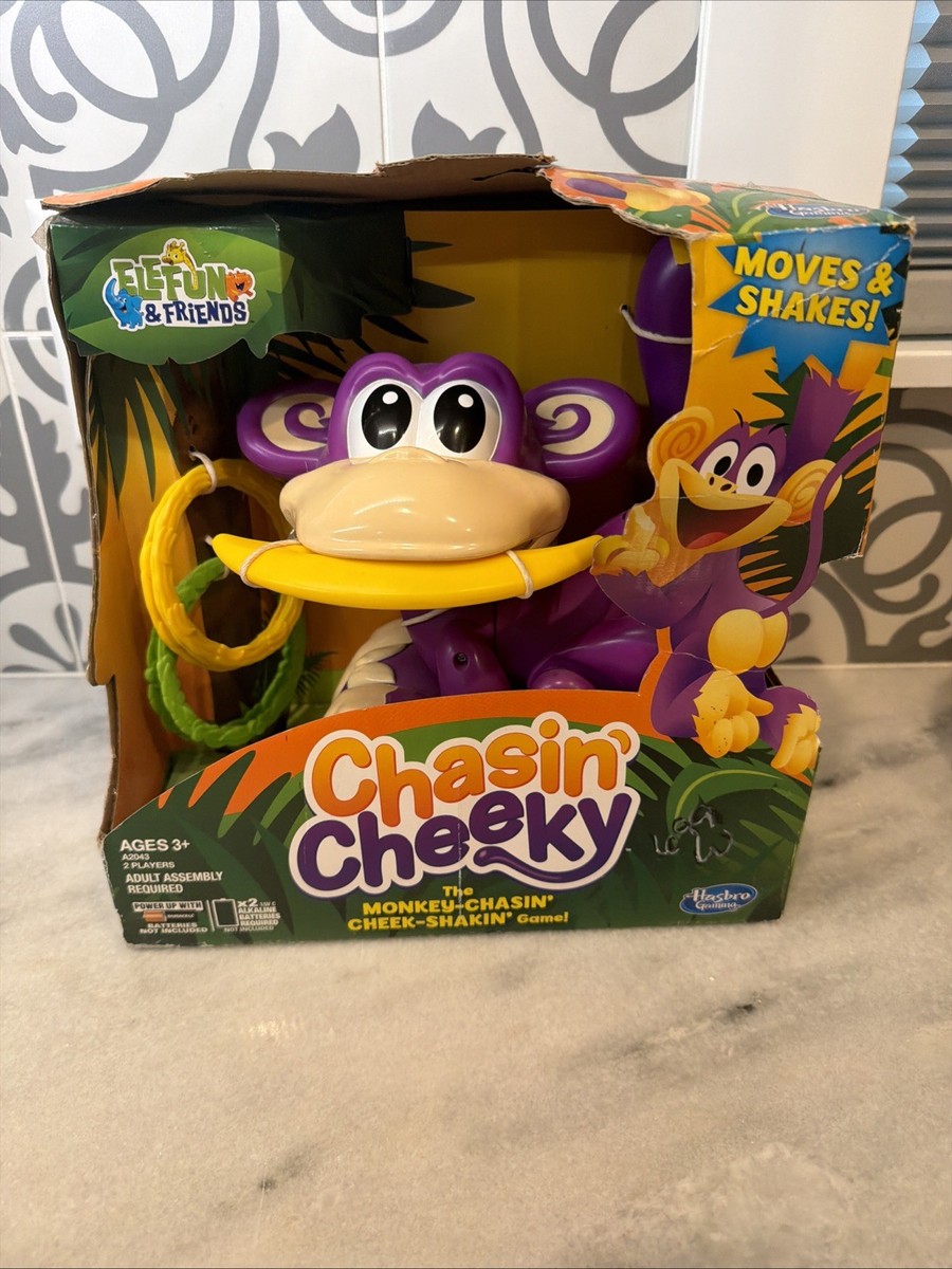 NEW HASBRO CHASIN CHEEKY MONKEY SHAKIN INTERACTIVE RING TOSS GAME