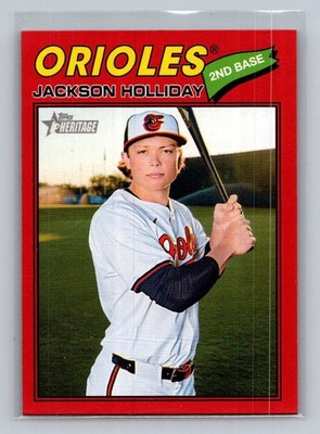 2026 Topps Heritage #218 Jackson Holliday Red