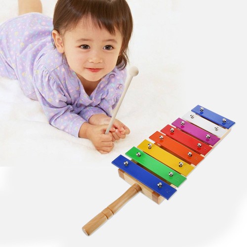 Cadeau Anniversaire Enfant Xylophone Enfant En Bois - Jouet Musical Éducatif - 8 Notes Colorées