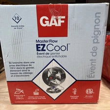 NEW OB  Master Flow 1600 CFM Black EZ Cool Plug-In Gable Mount Attic Fan
