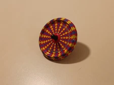 2012 Schylling Tiny Tin Top Spinning Toy Classic Retro Colorful Push Down Metal