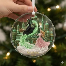 Wicked Glass Ornament, Wicked Changed For Good Ornament, Wicked Musical