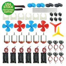 6 Set DC Motor Kit Mini Hobby Motor 3-12V 25000RPM Propeller Battery Holder DIY