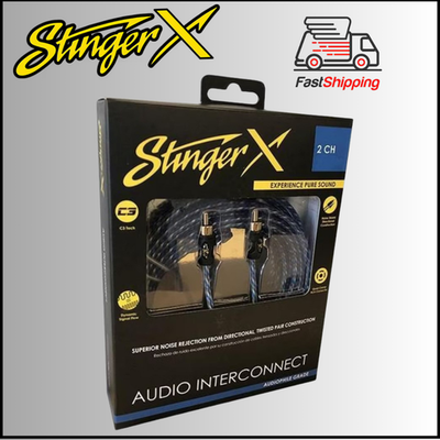 #ad Stinger XI1212 X1 SERIES 2 CHANNEL RCA INTERCONNECT CABLES 12 FT **NEW** $32.95