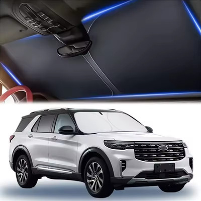 Foldable Windshield Sun Shade for Car   240T Reflective UV and Heat Shield wi...